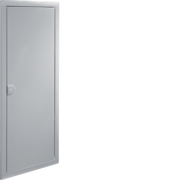 Hager VZ325N Blendrahmen Volta 5reihig mit Tür RAL9006 silber