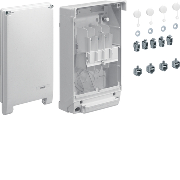Hager ZAN434C Hausanschlusskasten KH00 Baureihe K4 1x3NH00 Regendach