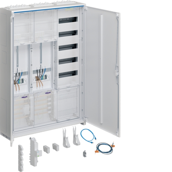 Hager ZB333T25W31 Komplettschrank universZ 2 Zählerplätze 3-Punkt APZ VT5 1100mm 3-feldig ÜSS ESA