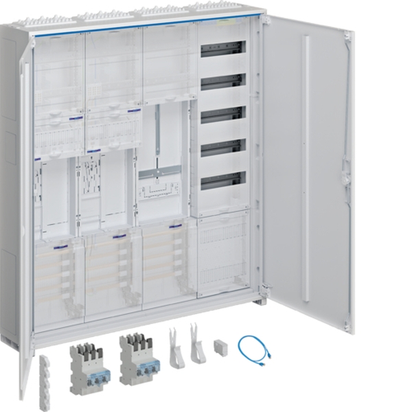 Hager ZB34SEQ29A Komplettschrank universZ 2 Zählerplätze RES SG BKE-I OKK VT5 APZ SLS 50A ESA 1100x1050x205mm