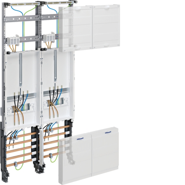 Hager ZK33Q3N Komplettfeld universZ 2 Zählerplätze 3-Punkt H = 1050mm 2-feldig