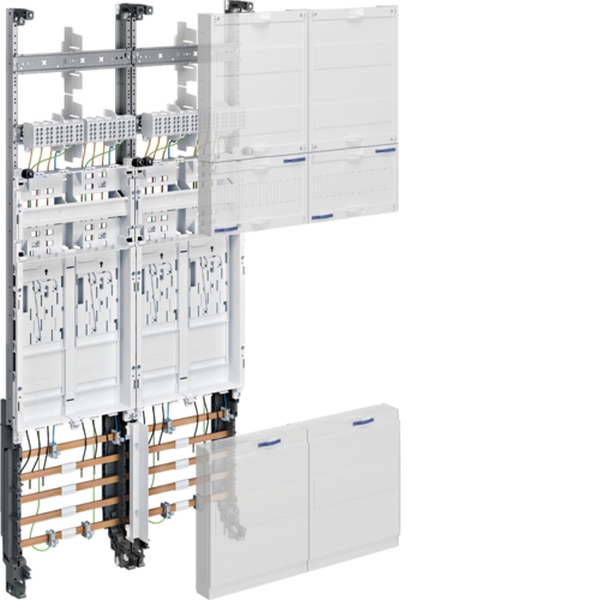 Hager ZK3EF14 Komplettfeld universZ 1050mm 4 Zählerplätze BKE-I 2-feldig