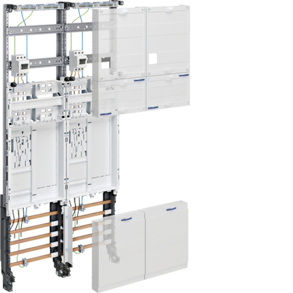 Hager ZK3EH62 Komplettfeld universZ 2 Zählerplätze BKE-I Hauptschalter 1050mm2-feldig