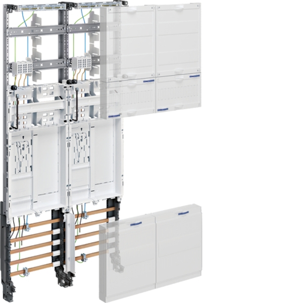Hager ZK3EL22N Komplettfeld universZ 1050mm 2 Zählerplätze BKE-I OKK 2-feldig
