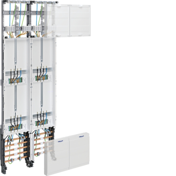 Hager ZK53Q7N Komplettfeld universZ 1350mm 4 Zählerplätze 3-Punkt 2-feldig