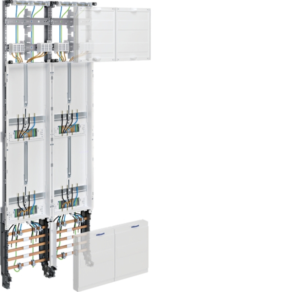 Hager ZK53X7 Komplettfeld universZ 4 Zählerplätze 3-Punkt 1350mm 2-feldig