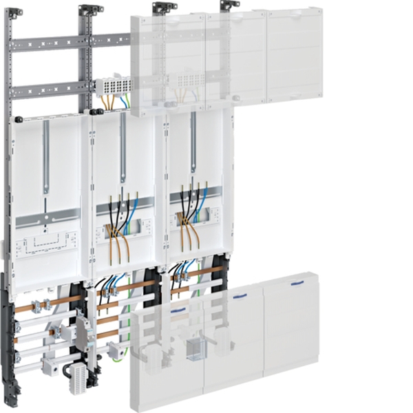 Hager ZL32U2N Komplettfeld universZ 1050mm 2 Zählerplätze/SG 3-feldig Ausführung Bayern