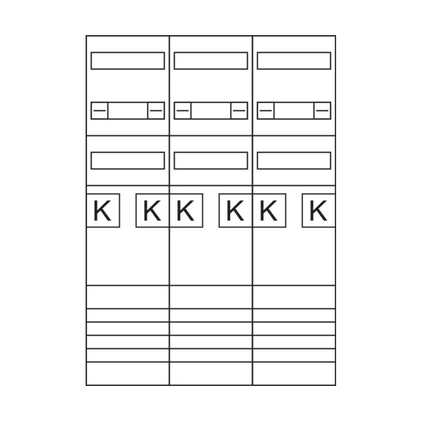 Hager ZL3EH66 Komplettfeld universZ 6 Zählerplätze BKE-I Hauptschalter 1050mm 3-feldig