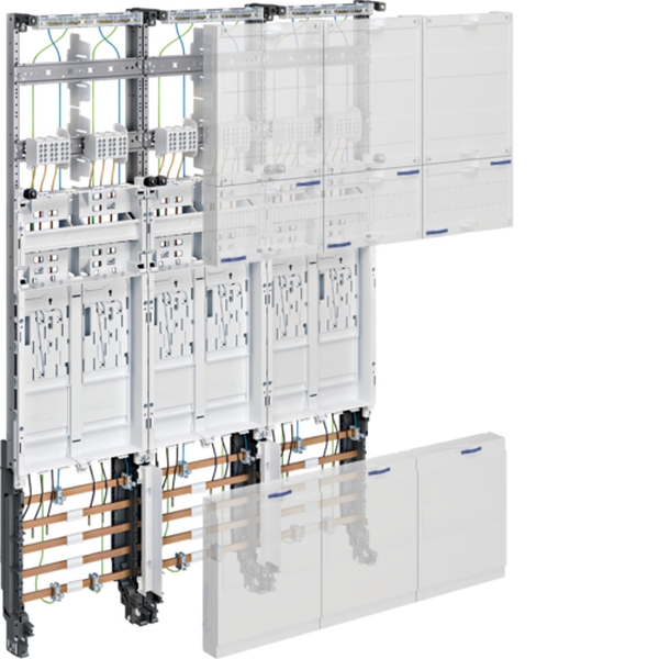 Hager ZL3EL26 Komplettfeld universZ 1050mm 6 Zählerplätze eHZ 3-feldig Ausführung NRW,SH,HH,MV,Avacon