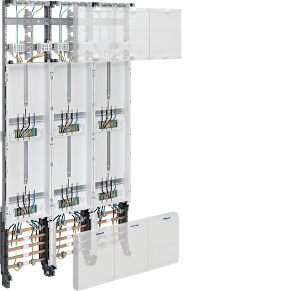 Hager ZL53X8 Komplettfeld universZ 6 Zählerplätze 3-Punkt 1350mm 3-feldig