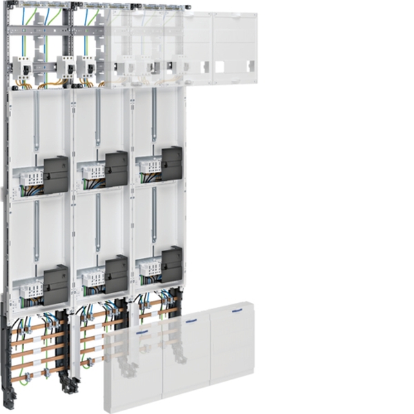 Hager ZL54C8N Komplettfeld universZ 1350mm 6 Zählerplätze 3-feldig Ausführung Hessen