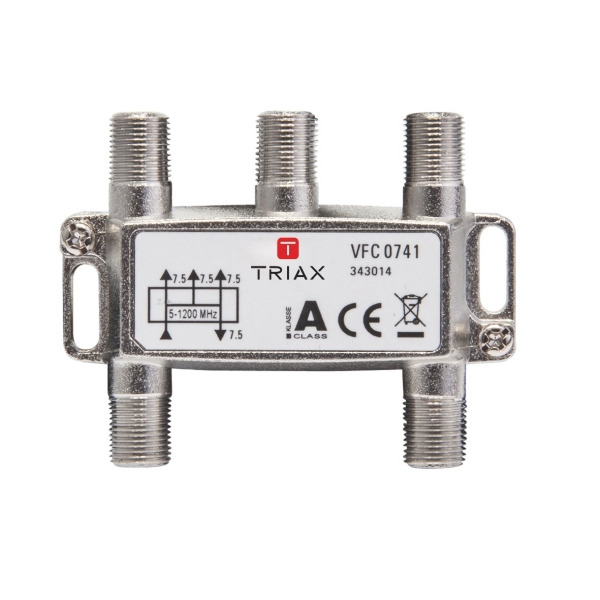 Triax 343014 Verteiler 4-fach 7,5dB 1,2 GHz VFC 0741