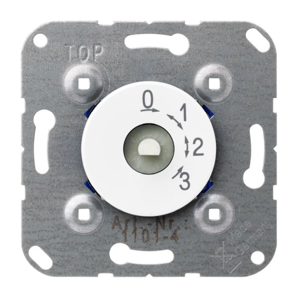 Jung 1101-4WW Drehschalter 3-Stufen-Schalter m. AUS-Stellung 16AX 250V 250V alpinweiß