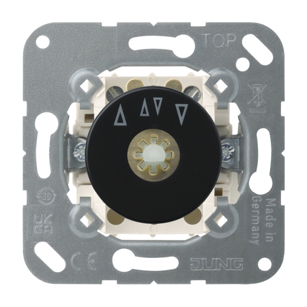 Jung 1234.20 Jalousie-Drehschalter Wendeschalter/-taster 2-polig (2 Antriebe) 10A 250V anthrazit UP
