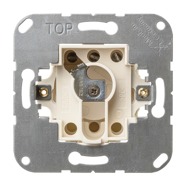 Jung 133.15 Schlüsselschalter ohne Demontageschutz Taster (Wechsler) 1-polig 10A 250V