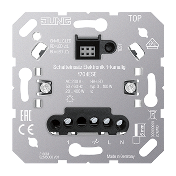 Jung 1704ESE Schalteinsatz Elektronik 1-kanalig mit Nebenstelleneingang