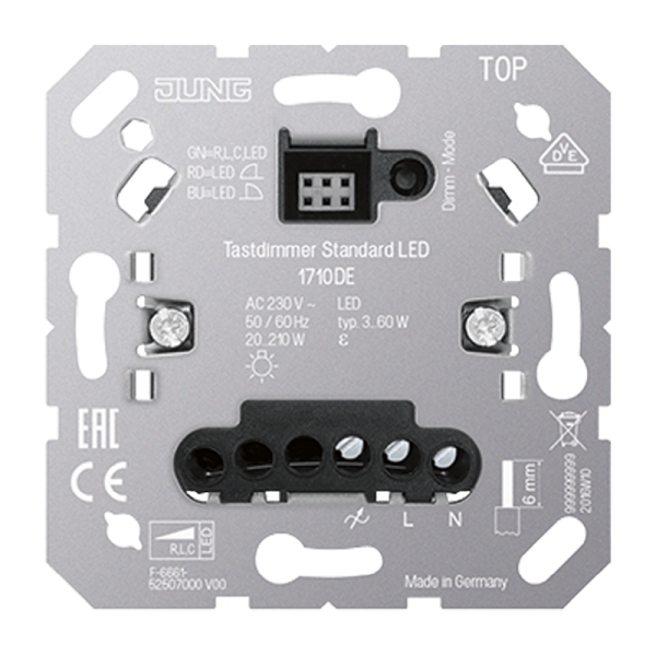 Jung 1710DE Tastdimmer Standard LED ohne Nebenstelleneingang