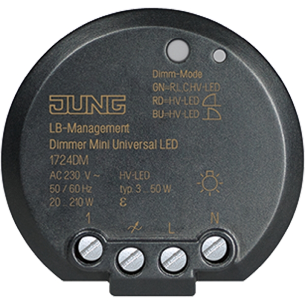 Jung 1724DM Dimmer Mini Universal LED mit Nebenstelleneingang