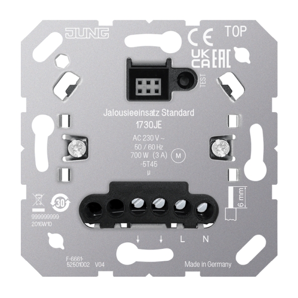 Jung 1730JE Jalousieeinsatz Standard ohne Nebenstelleneingang