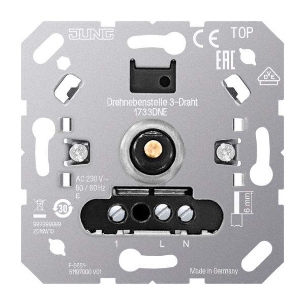 Jung 1733DNE Drehnebenstelle 3-Draht mit Nebenstelleneingang