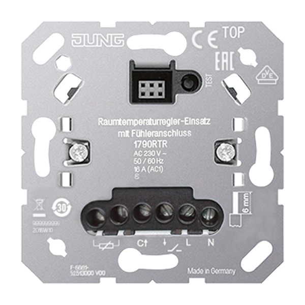 Jung 1790RTR Raumthermostat-Einsatz mit Fühleranschluss ohne Nebenstelleneingang