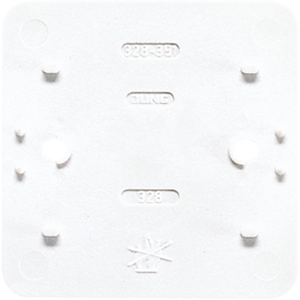 Jung 328WW Bodenplatten für die Serie AP 600 1-fach für Einzelgeräte AP 600 alpinweiß