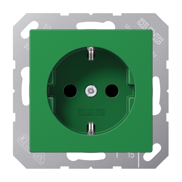 Jung A1520BFGN SCHUKO Steckdose 16A 250V Thermoplast Serie AS/A grün (für SV)