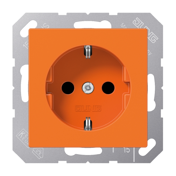 Jung A1520BFO SCHUKO Steckdose 16A 250V Thermoplast Serie AS/A orange (für ZSV)