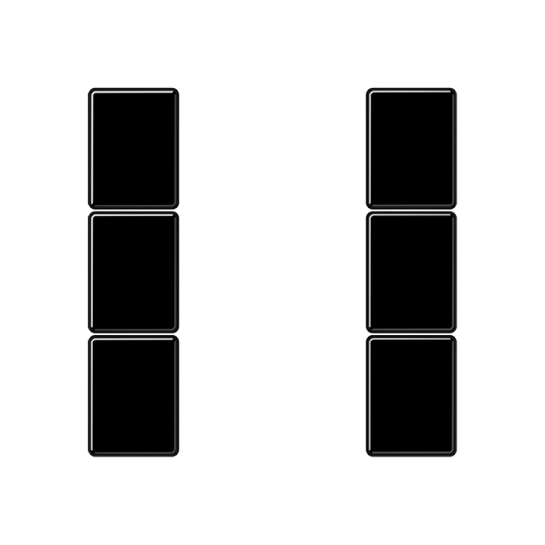 Jung A503TSASW Tastensatz 3-fach F50 Serie A schwarz
