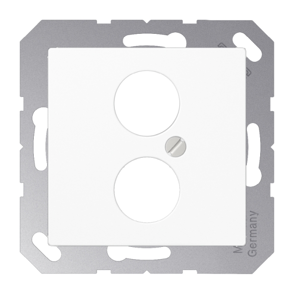 Jung A562-2BFWW Abdeckung für 2 Rundsteckverbinder bis 18,5mm Ø Thermoplast Serie A alpinweiß