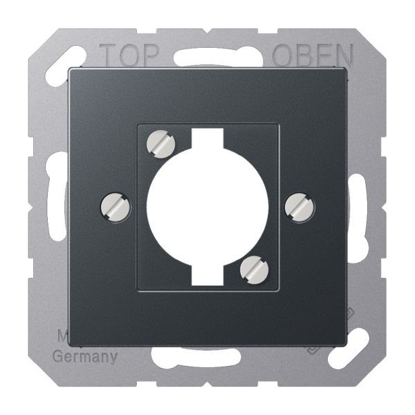 Jung A568-1BFANM Abdeckung für Lautsprecher-Buchse für XLR-Steckverbinder (D-Serie) Thermoplast lackiert Serie A anthrazit matt