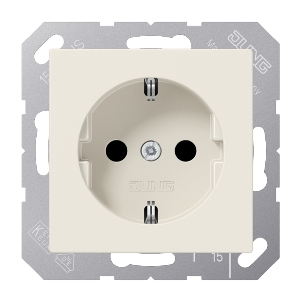 Jung ABA1520 SCHUKO Steckdose 16A 250V Duroplast antibakteriell Serie AS cremeweiß