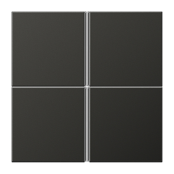 Jung AL2404TSAAN Tastensatz 4-fach F40 Serie LS anthrazit (lackiertes Aluminium)