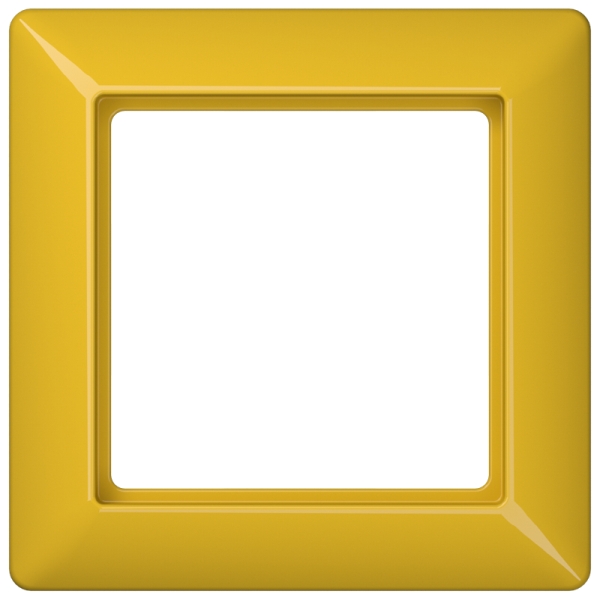 Jung AS581GLGE Rahmen 1-fach für Abdeckungen mit Glasscheibe Thermoplast AS 500 gelb