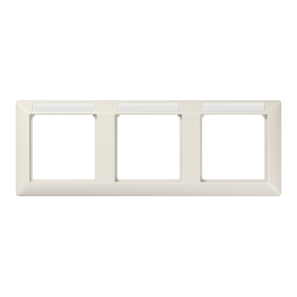 Jung AS5830BFINA Rahmen 3-fach mit Fenster (sprühnebeldicht) waagerechte Montage Thermoplast AS 500 cremeweiß
