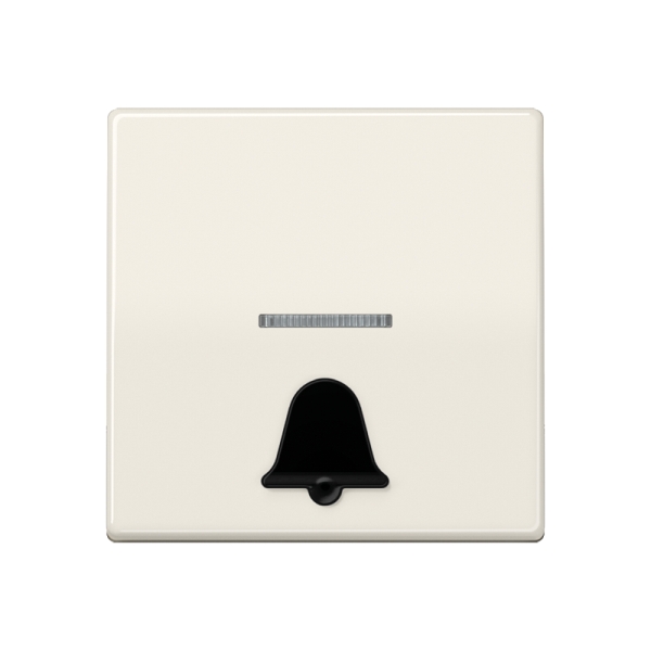 Jung AS591K1KO5 Wippe 1-fach mit Lichtleiter mit abtastbarem Symbol Klingel Duroplast Serie AS cremeweiß