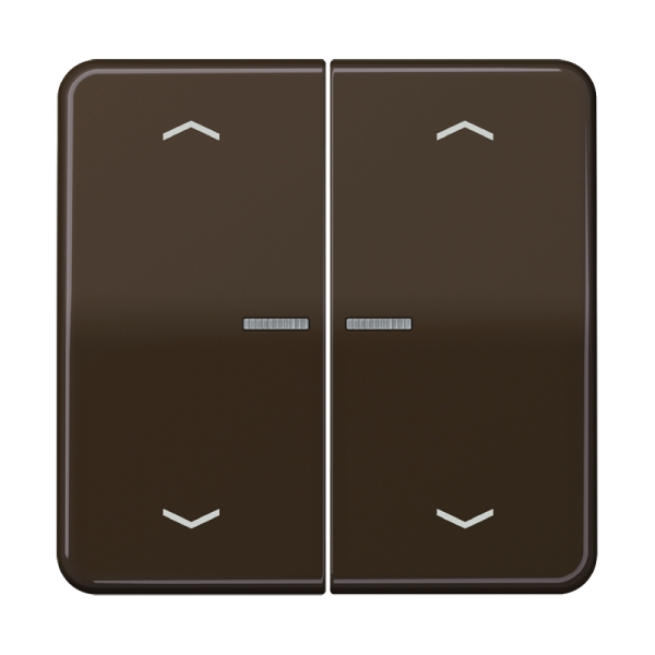 Jung BTCD17102PBR JUNG HOME Taster 2-fach mit Pfeilsymbolen Duroplast Serie CD braun