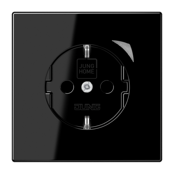 Jung BTLS1521SSW SCHUKO Steckdose 16A 250V Schraubklemmen mit Funktionsanzeige integrierter erhöhter Berührungsschutz SAFETY+ Thermoplast Serie LS schwarz