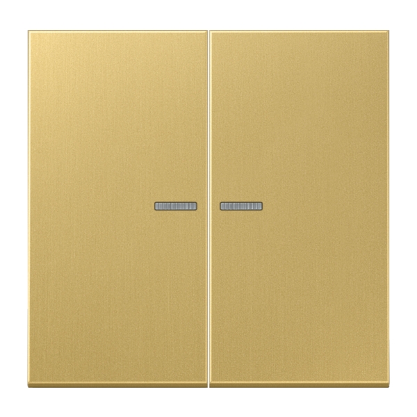 Jung BTME17102C JUNG HOME Taster 2-fach Messing Serie LS Messing classic