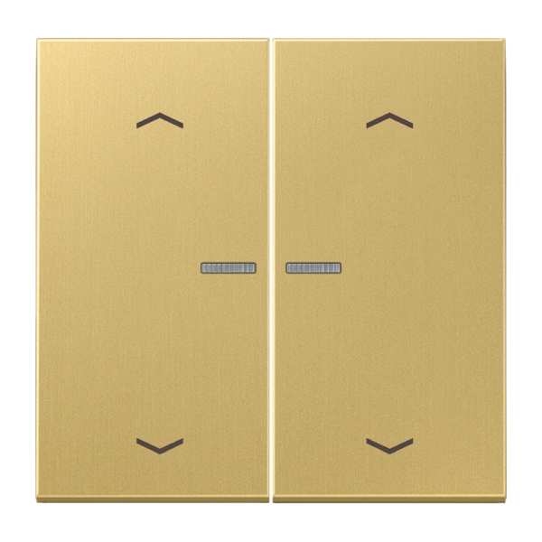 Jung BTME17102PC JUNG HOME Taster 2-fach mit Pfeilsymbolen Messing Serie LS Messing classic