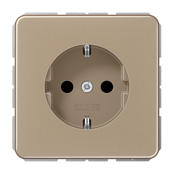 Jung CD1520KIGB SCHUKO Steckdose 16A 250V integrierter erhöhter Berührungsschutz SAFETY+ Aluminium eloxiert Serie CD gold-bronze