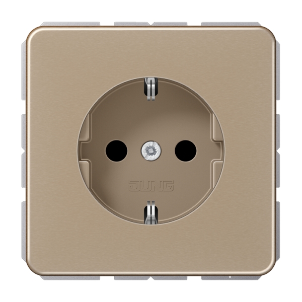 Jung CD1520KIGB SCHUKO Steckdose 16A 250V integrierter erhöhter Berührungsschutz SAFETY+ Aluminium eloxiert Serie CD gold-bronze