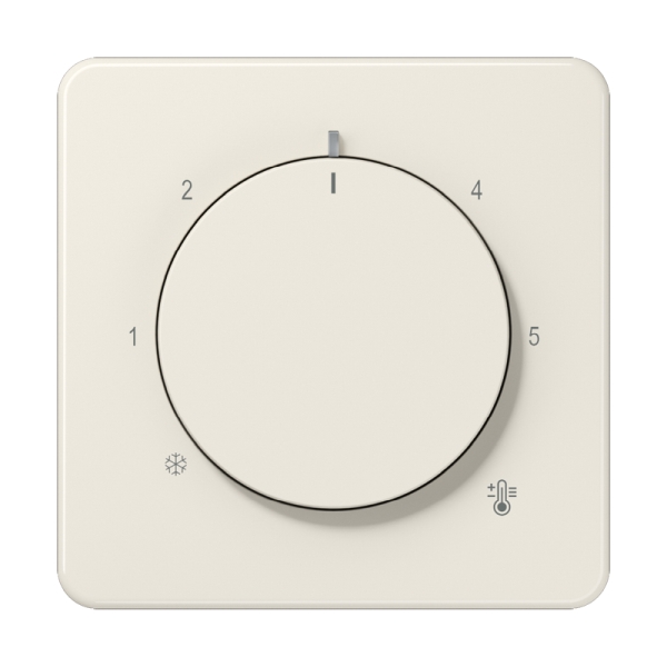 Jung CD1749BF Abdeckung für Raumtemperaturregler-Einsätze Thermoplast Serie CD cremeweiß