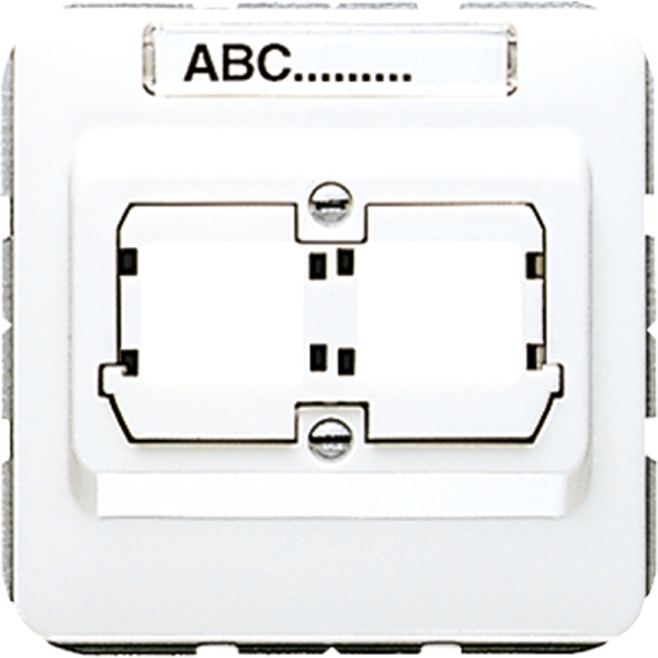 Jung CD569-21ACSWW Abdeckung für Modular-Jack-Steckbuchsen 2-fach Reichle + DemAssari mit Schriftfeld Thermoplast Serie CD alpinweiß