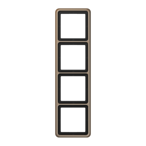 Jung CD584GB Rahmen 4-fach senkrechte und waagerechte Montage Aluminium eloxiert CD 500 gold-bronze