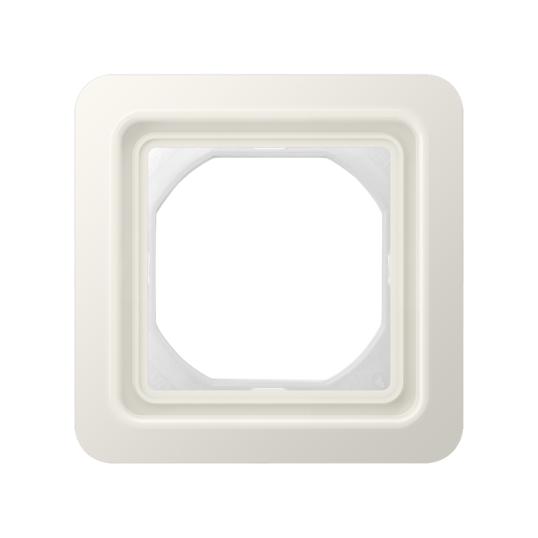 Jung CD681WUW Rahmen 90x90mm komplett mit Dichtungsflansch (IP44) Thermoplast cremeweiß