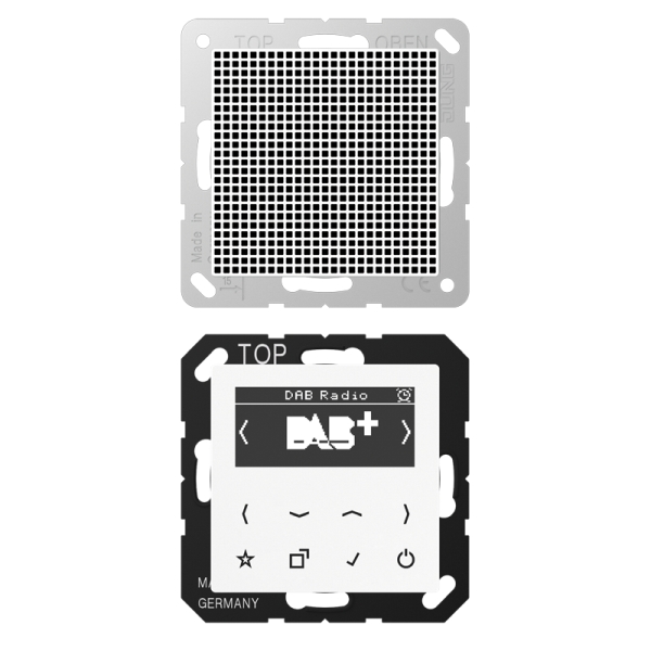 Jung DABA1WW Smart Radio DAB+ Set Mono Serie AS/A alpinweiß