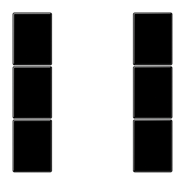 Jung LS503TSASW Tastensatz 3-fach F50 Serie LS schwarz