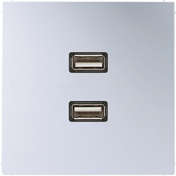 Jung MAAL1153 Multimedia-Anschlusssystem 2xUSB 2.0 Serie LS Aluminium