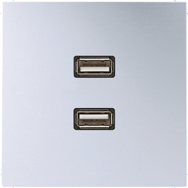 Jung MAAL1153 Multimedia-Anschlusssystem 2xUSB 2.0 Serie LS Aluminium